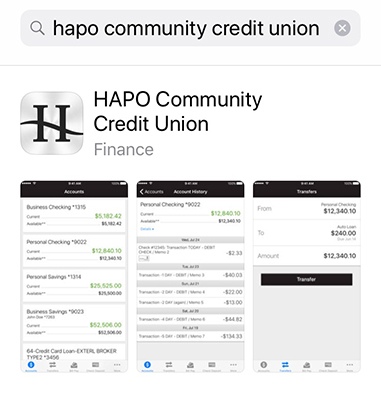 Mobile banking screenshot